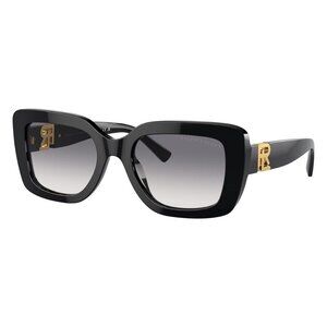A0963Z New RALPH LAUREN The Nikki Black Rectangle RL8217U 500179 Sunglasses Wome